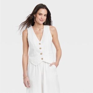 A New Day linen vest - NWT